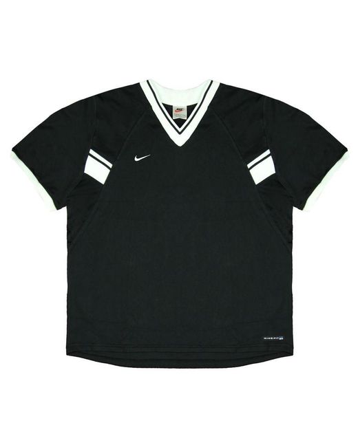 Nike Black Dri-Fit Training T-Shirt Short Sleeve V-Neck Gym Top 229326 010