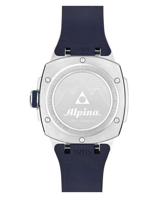 Alpina Gray Seastrong Diver Extreme Watch Al-525N3Ve6 Rubber for men