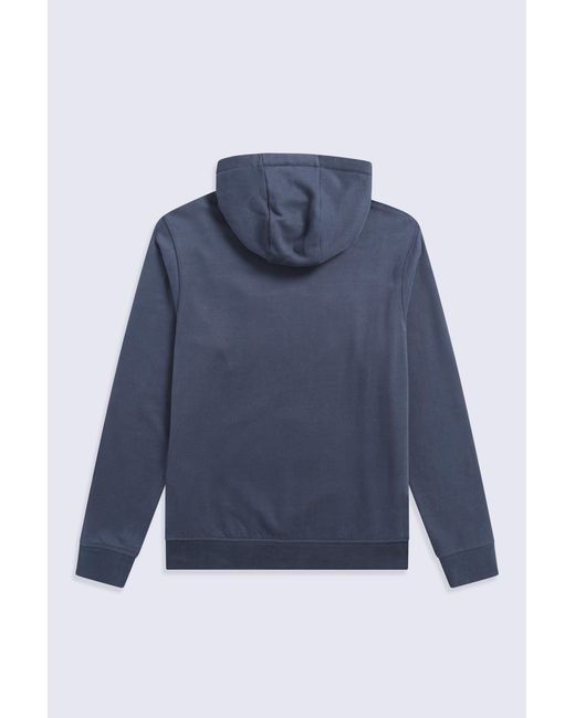 Mountain Warehouse Blue Driver' Logo Hoodie With Pocket Cotton Warm Everyday Casual Pullover for men