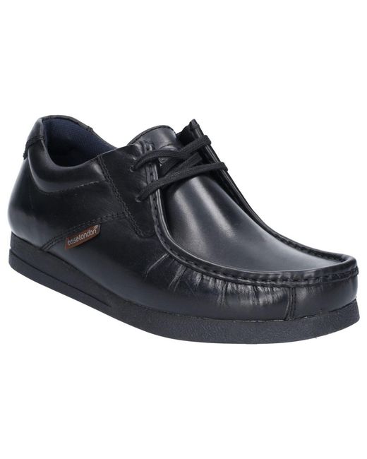 Base London Blue Event Leather Lace-Up Shoes for men