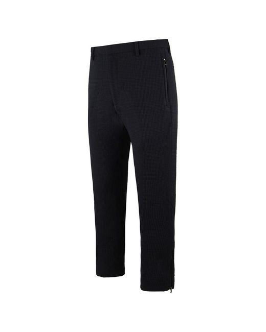 Armani Blue Emporio Slim Fit Waffle Trousers for men
