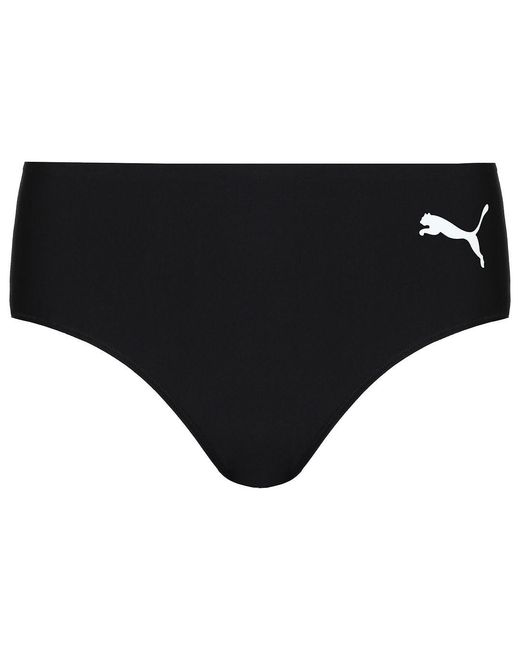 PUMA Graphic Logo Stretch High Waist Black/white S Brief Bikini 515971 01
