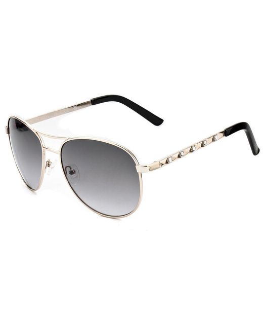 Guess Metallic Gold Metal Sunglasses