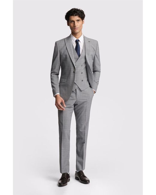 Ted Baker Gray Single Breasted Long Sleeve One Button Slim Fit Suit Jacket for men