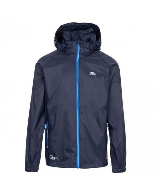 Trespass Blue Qikpac X Packaway Jacket for men