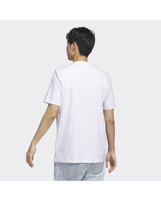 Adidas White Camo Short Sleeve Tee for men