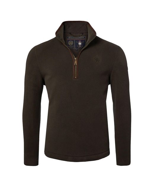 Holland Cooper Black Country Fleece Half Zip Khaki for men