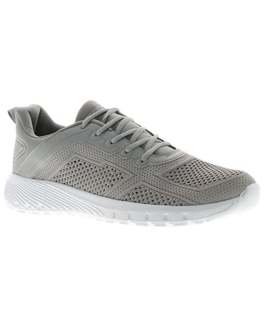 Wynsors Gray Trainers Lace Up Rivers Lightweight Mesh Upper for men