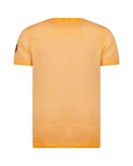 GEOGRAPHICAL NORWAY Kurzarm-t-shirt Sw1561hgn Mann in het Orange voor heren