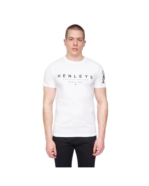 Henleys White Hentyme T-Shirt Cotton for men