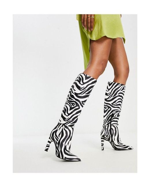 ASOS White Cancun Knee High Boots
