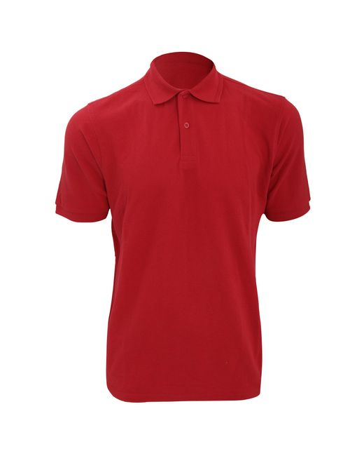 Russell Red Ripple Collar & Cuff Short Sleeve Polo Shirt (Classic) for men