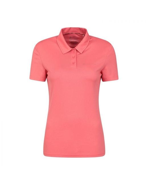 Mountain Warehouse Classic Isocool Golf Poloshirt (roze) in het Pink