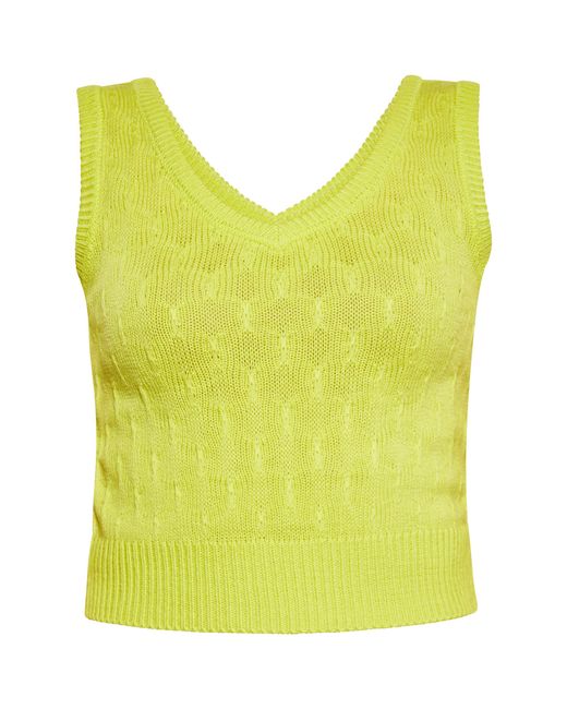 myMo Yellow Pullunder Damen Limone