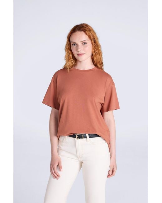Mountain Warehouse Red 'Idol' T-Shirt Cotton Relaxed Fit Comfy Casual Tee