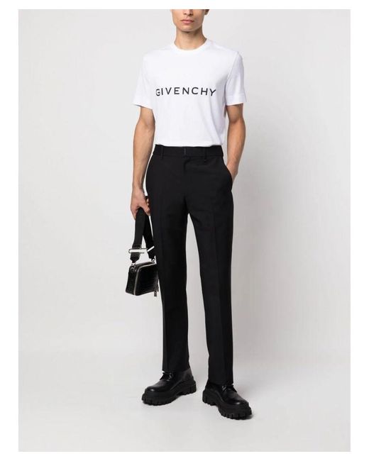 Givenchy T-shirt Met Logoprint In Wit in het White voor heren