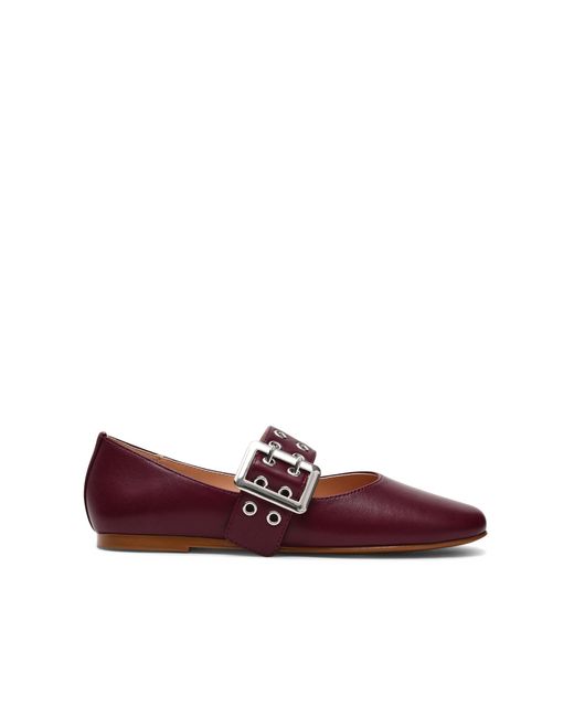 Steve Madden Red Leather Atlantica Cl4 Ballet Flats