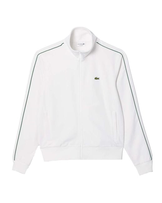 Lacoste Parijs Pique Track Jacket (crème) in het White voor heren