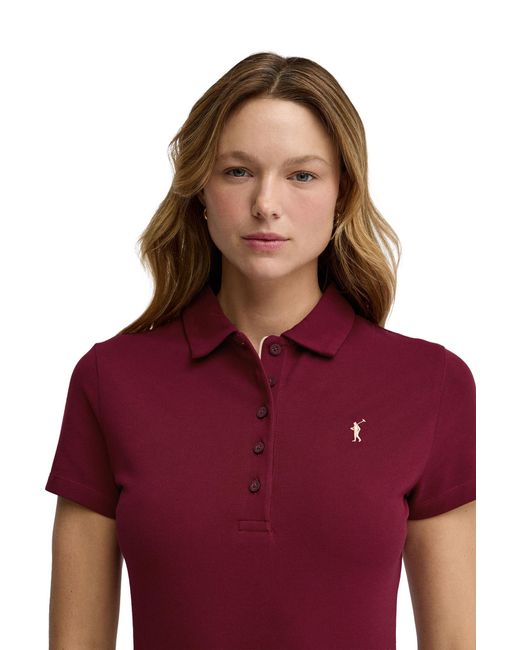 POLO CLUB Red Short Sleeve Neck Dress Dress2