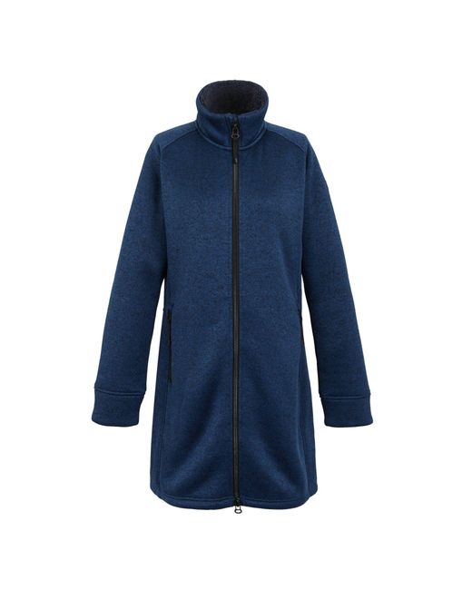 Regatta Blue Ladies Emilide Long Length Fleece Jacket Material_Synthetic