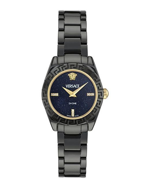 Versace Blue Dv One Diamond Watch Ve9F00325 Ceramic