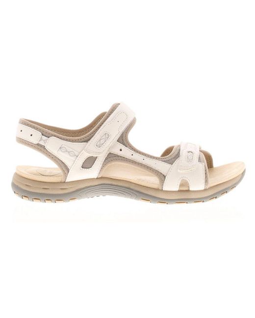 Free Spirit White Sandals Walking Frisco Touch Fastening Textile