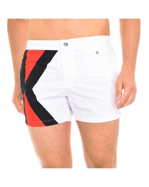 Karl Lagerfeld White Logo Swimshorts for men