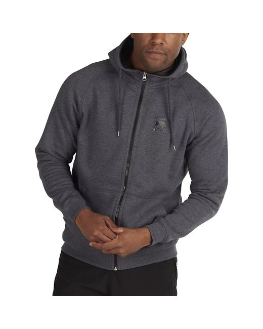 Raging Bull Logo Full Zip Hoodie (donkergrijs Mergel) in het Gray voor heren