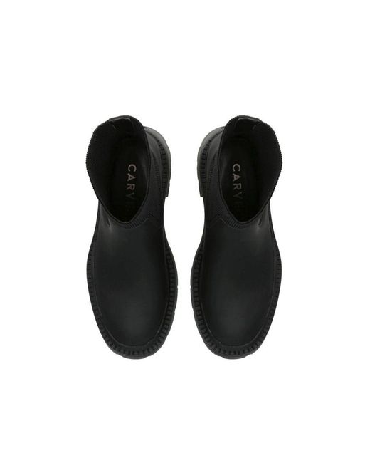 Carvela Kurt Geiger Black Splash Chunky-soled Rubber Ankle Boots