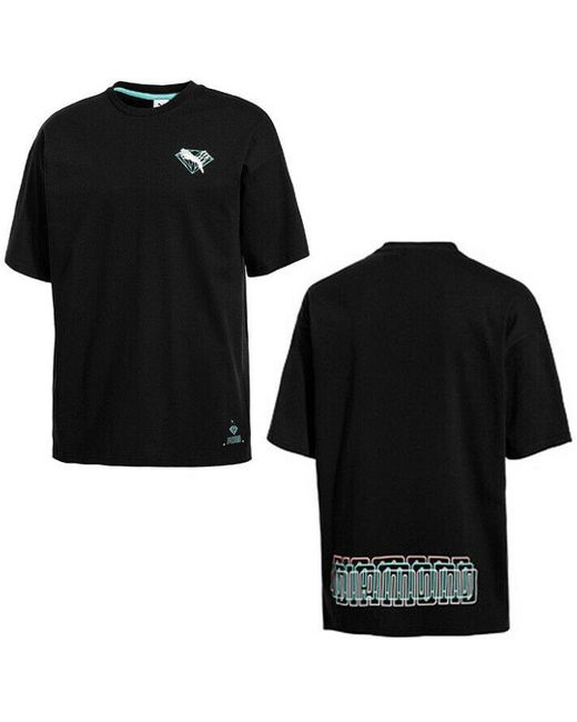 PUMA Black X Diamond Supply Short Sleeve Crew Neck T-Shirt 578232 01 Cotton for men