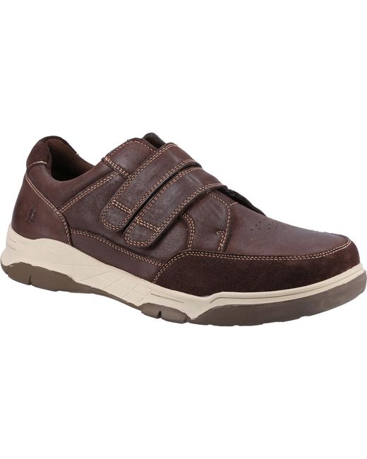 Hush Puppies Brown Fabian Leather Double Strap Shoes for men