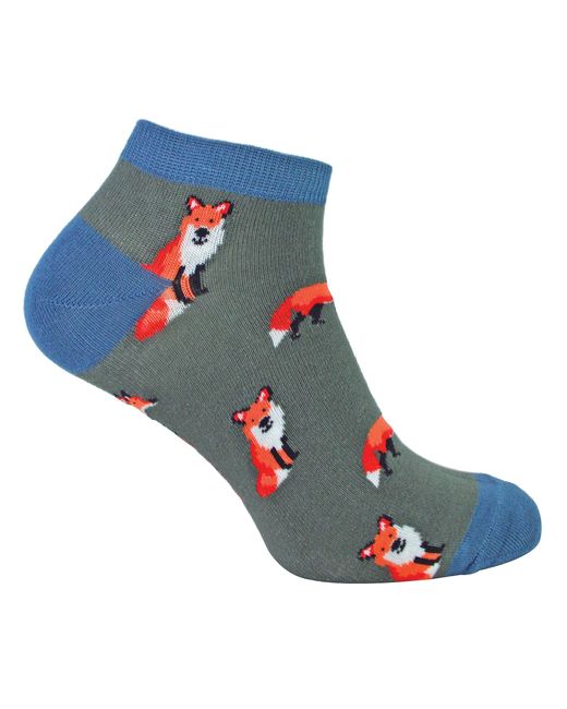 Mr Heron Blue Bamboo Trainer Socks for men