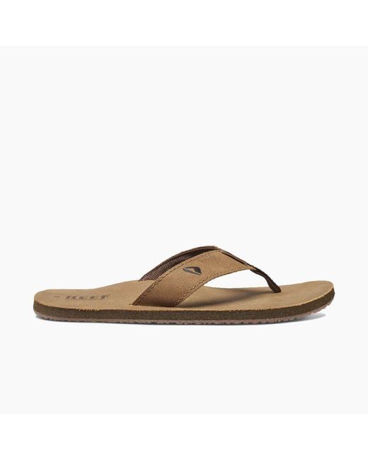 Reef White Leather Smoothy Bronze for men