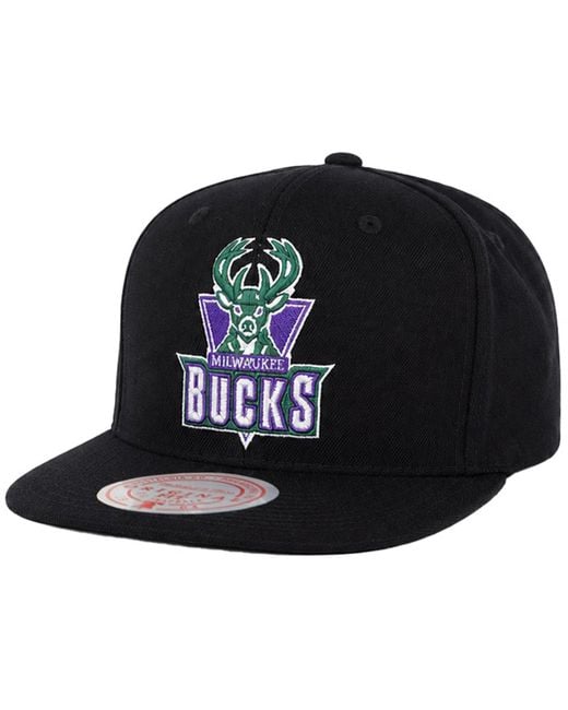 Mitchell & Ness Black Nba Milwaukee Bucks Wool Solid Cap for men