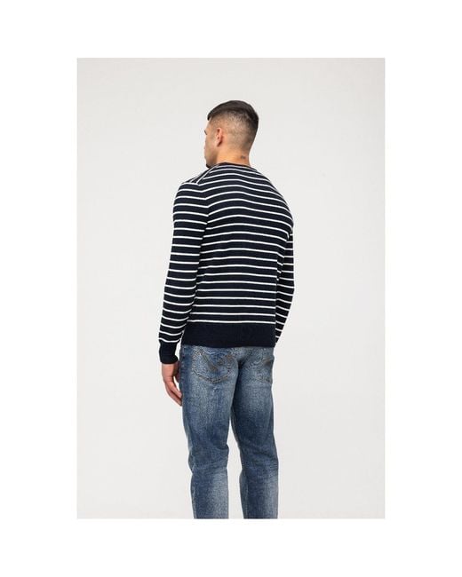 Marshall Artist Blue Stkhlm Crew Neck Long Sleeve Sweater for men