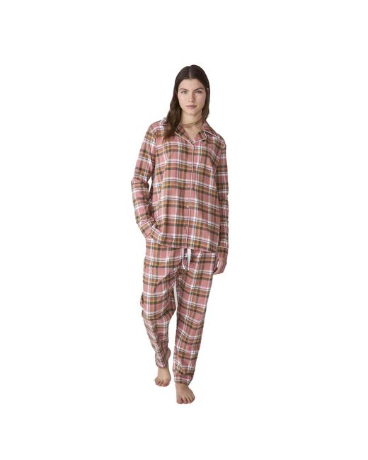 J&j Brothers Red Jjb3 Long-Sleeved Cotton Pajamas