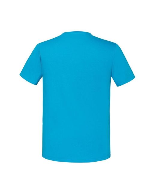 Fruit Of The Loom Blue Iconic Premium Ringspun Cotton T-Shirt (Azure) for men