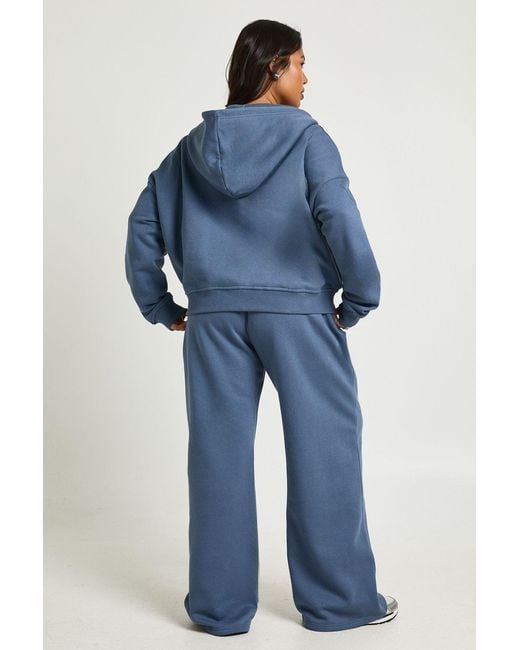 Boohoo Blue Plus Wide Leg Joggers