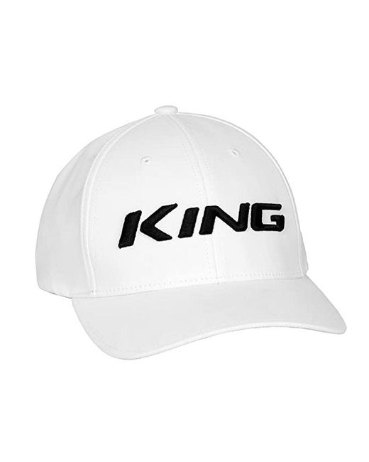 Cobra White King Pro Graphic Logo Flex Fit Golf Cap 909242 02 for men