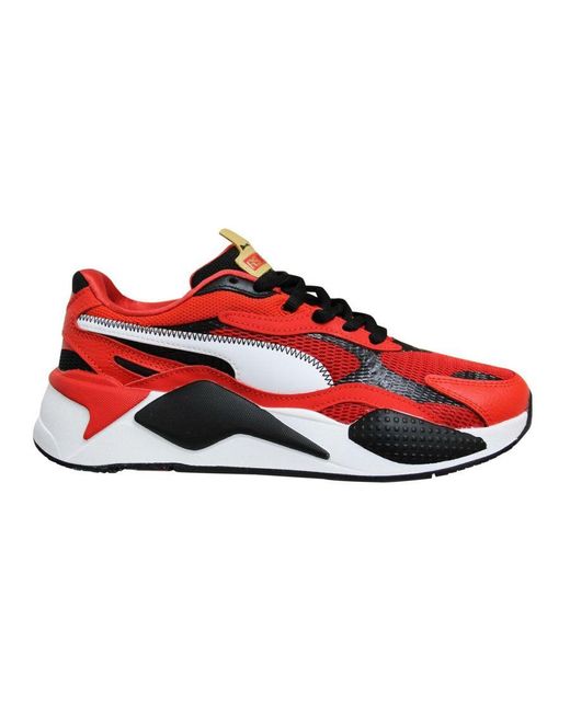 PUMA Red Rs-X3 Cny Low Lace Up Running Trainers 373178 01 Textile for men