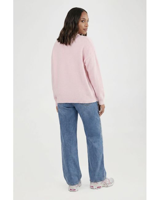 Boohoo Blue Maternity Soft Knit Pocket Detail V Neck Cardigan