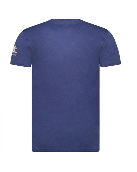 GEOGRAPHICAL NORWAY Herren-kurzarm-t-shirt Sx1130hgn in het Blue voor heren
