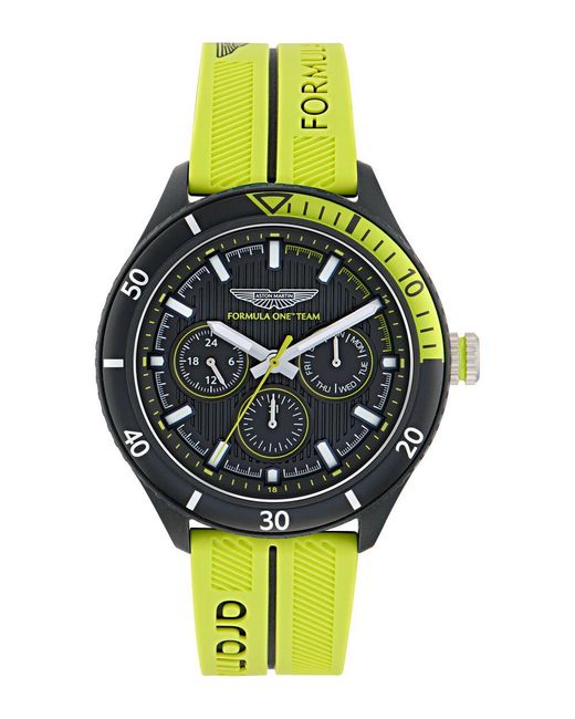 Aston Martin Metallic Am Formula 1 Pit W Watch Mtfp1F502 Silicone for men