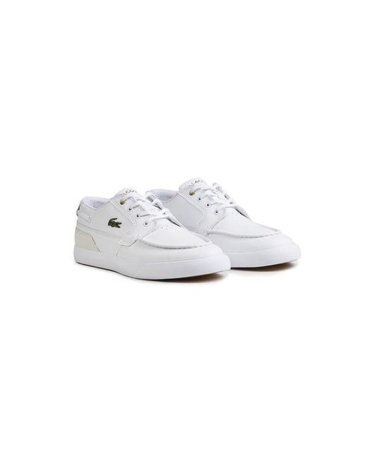 Lacoste White Bayliss Deck Trainers for men
