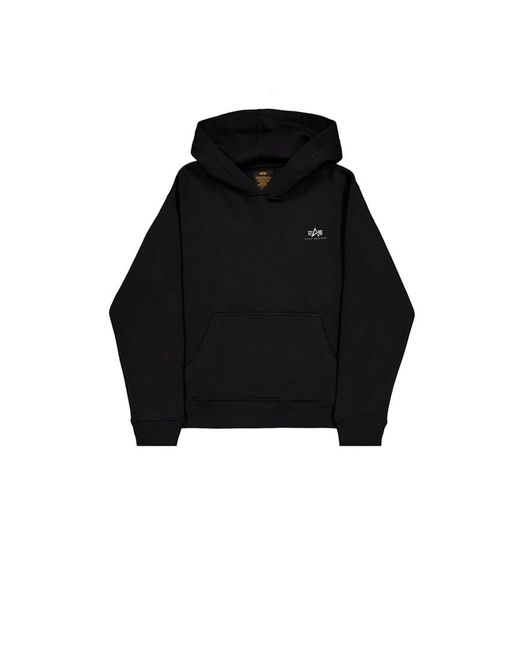 Alpha Industries Basic Small Logo Tpu Hoodie in het Black voor heren