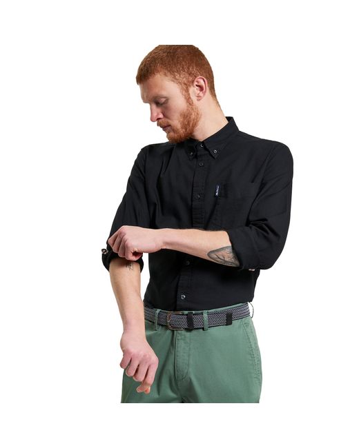 Ben Sherman Black Signature Oxford Long-Sleeved Shirt for men