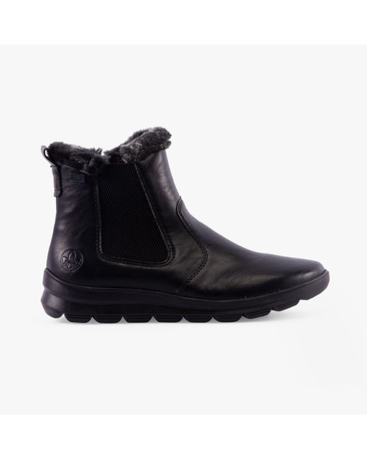 Rieker Black Z0061-00 Heeled Ankle Boots