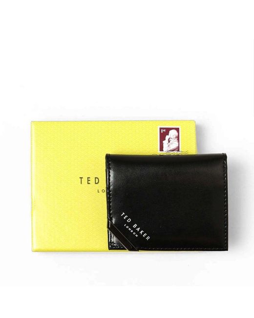 Ted Baker Yellow Accessories Coral Corner Detail Cardholder for men