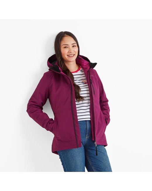 TOG24 Purple Beverley Waterproof 3-In-1 Jacket Berry
