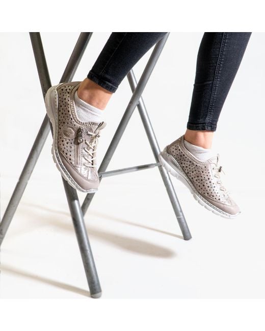 Rieker Pink L32P6-90 Shoes Metallic